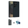MARSİLYAN™- Galaxy S25 Ultra Kılıf Yankı Form Serisi - Siyah 3D Antistatik Cam Ekran Koruyucu + Bilvis Titan Kamera Lens - LT