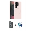 MARSİLYAN™- Galaxy S25 Ultra Kılıf Yankı Form Serisi - Siyah 3D Antistatik Seramik Nano Ekran Koruyucu + Bilvis Titan Kamera Lens - LT