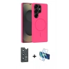 MARSİLYAN™- Galaxy S25 Ultra Kılıf Yankı Form Serisi - Siyah 3D Antistatik Seramik Nano Ekran Koruyucu + Bilvis Titan Kamera Lens - LT