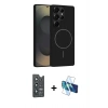 MARSİLYAN™- Galaxy S25 Ultra Kılıf Yankı Form Serisi - Siyah 3D Antistatik Seramik Nano Ekran Koruyucu + Bilvis Titan Kamera Lens - LT