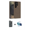 MARSİLYAN™- Galaxy S25 Ultra Kılıf Yankı Form Serisi - Siyah 3D Antistatik Seramik Nano Ekran Koruyucu + Bilvis Titan Kamera Lens - LT