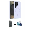 MARSİLYAN™- Galaxy S25 Ultra Kılıf Yankı Form Serisi - Siyah 3D Antistatik Seramik Nano Ekran Koruyucu + Bilvis Titan Kamera Lens - LT
