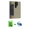 MARSİLYAN™- Galaxy S25 Ultra Kılıf Yankı Form Serisi - Siyah 3D Antistatik Seramik Nano Ekran Koruyucu + Raze Metal Kamera Lens - NLGY