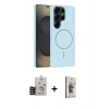 MARSİLYAN™- Galaxy S25 Ultra Kılıf Yankı Form Serisi - Siyah Bilvis 3D Cam Ekran Koruyucu + Bilvis Titan Kamera Lens - TNGI