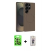 MARSİLYAN™- Galaxy S25 Ultra Kılıf Yankı Form Serisi - Siyah Bilvis 3D Cam Ekran Koruyucu + Raze Metal Kamera Lens - NLGY