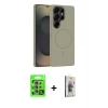 MARSİLYAN™- Galaxy S25 Ultra Kılıf Yankı Form Serisi - Siyah Bilvis 3D Cam Ekran Koruyucu + Raze Metal Kamera Lens - NLGY