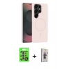 MARSİLYAN™- Galaxy S25 Ultra Kılıf Yankı Form Serisi - Siyah Bilvis 3D Cam Ekran Koruyucu + Raze Metal Kamera Lens - NLGY