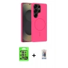 MARSİLYAN™- Galaxy S25 Ultra Kılıf Yankı Form Serisi - Siyah Joko Magic 5D Cam + Raze Metal Kamera Lens - NLGY