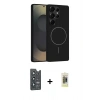 MARSİLYAN™- Galaxy S25 Ultra Kılıf Yankı Form Serisi - Siyah Joko Magic 5D Hayalet Cam + Bilvis Titan Kamera Lens - LT