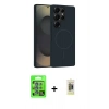 MARSİLYAN™- Galaxy S25 Ultra Kılıf Yankı Form Serisi - Siyah Joko Magic 5D Hayalet Cam + Raze Metal Kamera Lens - MI