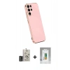 MARSİLYAN™- Galaxy S25 Ultra Kılıf Yankı Serisi - Şeffaf Polymer Nano Ekran Koruyucu + Bilvis Titan Kamera Lens - SH