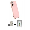 MARSİLYAN™- Galaxy S25 Ultra Kılıf Yankı Serisi - Şeffaf Polymer Nano Ekran Koruyucu + Bilvis Titan Kamera Lens - GS