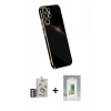 MARSİLYAN™- Galaxy S25 Ultra Kılıf Yankı Serisi - Şeffaf Polymer Nano Ekran Koruyucu + Bilvis Titan Kamera Lens - GS