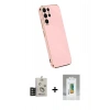 MARSİLYAN™- Galaxy S25 Ultra Kılıf Yankı Serisi - Şeffaf Polymer Nano Ekran Koruyucu + Bilvis Titan Kamera Lens - TNGI