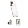 MARSİLYAN™- Galaxy S25 Ultra Kılıf Yankı Serisi - Şeffaf Polymer Nano Ekran Koruyucu + Bilvis Titan Kamera Lens - TNGI