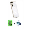 MARSİLYAN™- Galaxy S25 Ultra Kılıf Yankı Serisi - Siyah 3D Antistatik Seramik Nano Ekran Koruyucu + Raze Metal Kamera Lens - MI