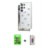 MARSİLYAN™- Galaxy S25 Ultra Kılıf Yörünge Form - Siyah Bilvis 3D Cam Ekran Koruyucu + Raze Metal Kamera Lens - NLGY