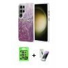 MARSİLYAN™- Galaxy S25 Ultra Kılıf Zirve Modern Prime - Şeffaf Pasifik Cam Ekran Koruyucu + Raze Metal Kamera Lens - NLGY