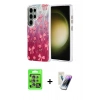 MARSİLYAN™- Galaxy S25 Ultra Kılıf Zirve Modern Prime - Şeffaf Pasifik Cam Ekran Koruyucu + Raze Metal Kamera Lens - NLGY