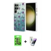 MARSİLYAN™- Galaxy S25 Ultra Kılıf Zirve Modern Prime - Şeffaf Pasifik Cam Ekran Koruyucu + Raze Metal Kamera Lens - NLGY