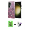 MARSİLYAN™- Galaxy S25 Ultra Kılıf Zirve Modern Prime - Şeffaf Pasifik Cam Ekran Koruyucu + Raze Metal Kamera Lens - NLGY