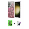 MARSİLYAN™- Galaxy S25 Ultra Kılıf Zirve Modern Prime - Şeffaf Pasifik Cam Ekran Koruyucu + Raze Metal Kamera Lens - NLGY