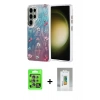 MARSİLYAN™- Galaxy S25 Ultra Kılıf Zirve Modern Prime - Şeffaf Polymer Nano Ekran Koruyucu + Raze Metal Kamera Lens - NLGY