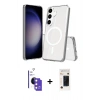 MARSİLYAN™- Galaxy S26 Kılıf Ahenk Yansıma Prime - Siyah 3D Antistatik Hayalet Cam Ekran Koruyucu + Bilvis Titan Kamera Lens - PE