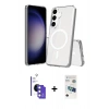 MARSİLYAN™- Galaxy S26 Kılıf Ahenk Yansıma Prime - Siyah 3D Antistatik Seramik Nano Ekran Koruyucu + Bilvis Titan Kamera Lens - MI
