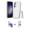 MARSİLYAN™- Galaxy S26 Kılıf Ahenk Yansıma Prime - Siyah 3D Antistatik Seramik Nano Ekran Koruyucu + Bilvis Titan Kamera Lens - PE