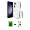 MARSİLYAN™- Galaxy S26 Kılıf Ahenk Yansıma Prime - Siyah 3D Antistatik Seramik Nano Ekran Koruyucu + Raze Metal Kamera Lens - SH