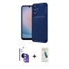 MARSİLYAN™- Galaxy S26 Kılıf Eksen Form Prime - Şeffaf Pasifik Cam Ekran Koruyucu + Bilvis Titan Kamera Lens - GS