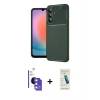 MARSİLYAN™- Galaxy S26 Kılıf Eksen Form Prime - Şeffaf Pasifik Cam Ekran Koruyucu + Bilvis Titan Kamera Lens - GS