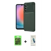MARSİLYAN™- Galaxy S26 Kılıf Eksen Form Prime - Şeffaf Pasifik Cam Ekran Koruyucu + Raze Metal Kamera Lens - SH