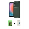 MARSİLYAN™- Galaxy S26 Kılıf Eksen Form Prime - Şeffaf Pasifik Cam Ekran Koruyucu + Raze Metal Kamera Lens - GS