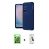 MARSİLYAN™- Galaxy S26 Kılıf Eksen Form Prime - Şeffaf Pasifik Cam Ekran Koruyucu + Raze Metal Kamera Lens - GS