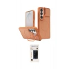 MARSİLYAN™- Galaxy S26 Kılıf İz Modern Prime - Siyah 3D Antistatik Hayalet Cam Ekran Koruyucu