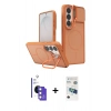 MARSİLYAN™- Galaxy S26 Kılıf İz Modern Prime - Siyah 3D Antistatik Seramik Nano Ekran Koruyucu + Bilvis Titan Kamera Lens - GS