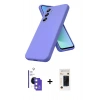MARSİLYAN™- Galaxy S26 Kılıf Kozmos Yansıma Özel Seri - Siyah 3D Antistatik Hayalet Cam Ekran Koruyucu + Bilvis Titan Kamera Lens - GS