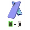 MARSİLYAN™- Galaxy S26 Kılıf Kozmos Yansıma Özel Seri - Siyah 3D Antistatik Hayalet Cam Ekran Koruyucu + Raze Metal Kamera Lens - SH