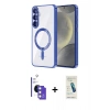 MARSİLYAN™- Galaxy S26 Kılıf Nova Işık Özel Seri - Şeffaf Pasifik Cam Ekran Koruyucu + Bilvis Titan Kamera Lens - GS