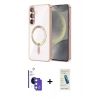 MARSİLYAN™- Galaxy S26 Kılıf Nova Işık Özel Seri - Şeffaf Pasifik Cam Ekran Koruyucu + Bilvis Titan Kamera Lens - MI