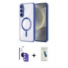 MARSİLYAN™- Galaxy S26 Kılıf Nova Işık Özel Seri - Şeffaf Pasifik Cam Ekran Koruyucu + Bilvis Titan Kamera Lens - MI