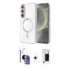 MARSİLYAN™- Galaxy S26 Kılıf Nova Işık Özel Seri - Siyah 3D Antistatik Hayalet Cam Ekran Koruyucu + Bilvis Titan Kamera Lens - MI