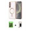 MARSİLYAN™- Galaxy S26 Kılıf Nova Işık Özel Seri - Siyah 3D Antistatik Hayalet Cam Ekran Koruyucu + Raze Metal Kamera Lens - SH
