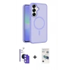 MARSİLYAN™- Galaxy S26 Kılıf Siluet Minimal Prime - Siyah 3D Antistatik Seramik Nano Ekran Koruyucu + Bilvis Titan Kamera Lens - MI