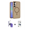 MARSİLYAN™- Galaxy S26 Kılıf Siluet Minimal Prime - Siyah 3D Antistatik Seramik Nano Ekran Koruyucu + Bilvis Titan Kamera Lens - MI