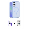 MARSİLYAN™- Galaxy S26 Kılıf Siluet Minimal Prime - Siyah 3D Antistatik Seramik Nano Ekran Koruyucu + Bilvis Titan Kamera Lens - MI