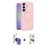 MARSİLYAN™- Galaxy S26 Kılıf Siluet Minimal Prime - Siyah 3D Antistatik Seramik Nano Ekran Koruyucu + Bilvis Titan Kamera Lens - PE