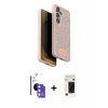 MARSİLYAN™- Galaxy S26 Kılıf Vadi Klasik Serisi - Siyah 3D Antistatik Hayalet Cam Ekran Koruyucu + Bilvis Titan Kamera Lens - GS